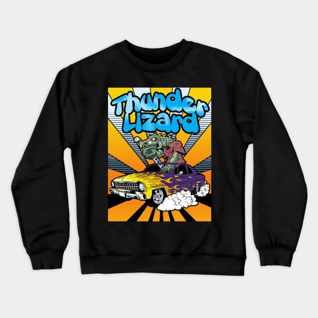 Thunder Lizard Crewneck Sweatshirt by Aillen Artworks